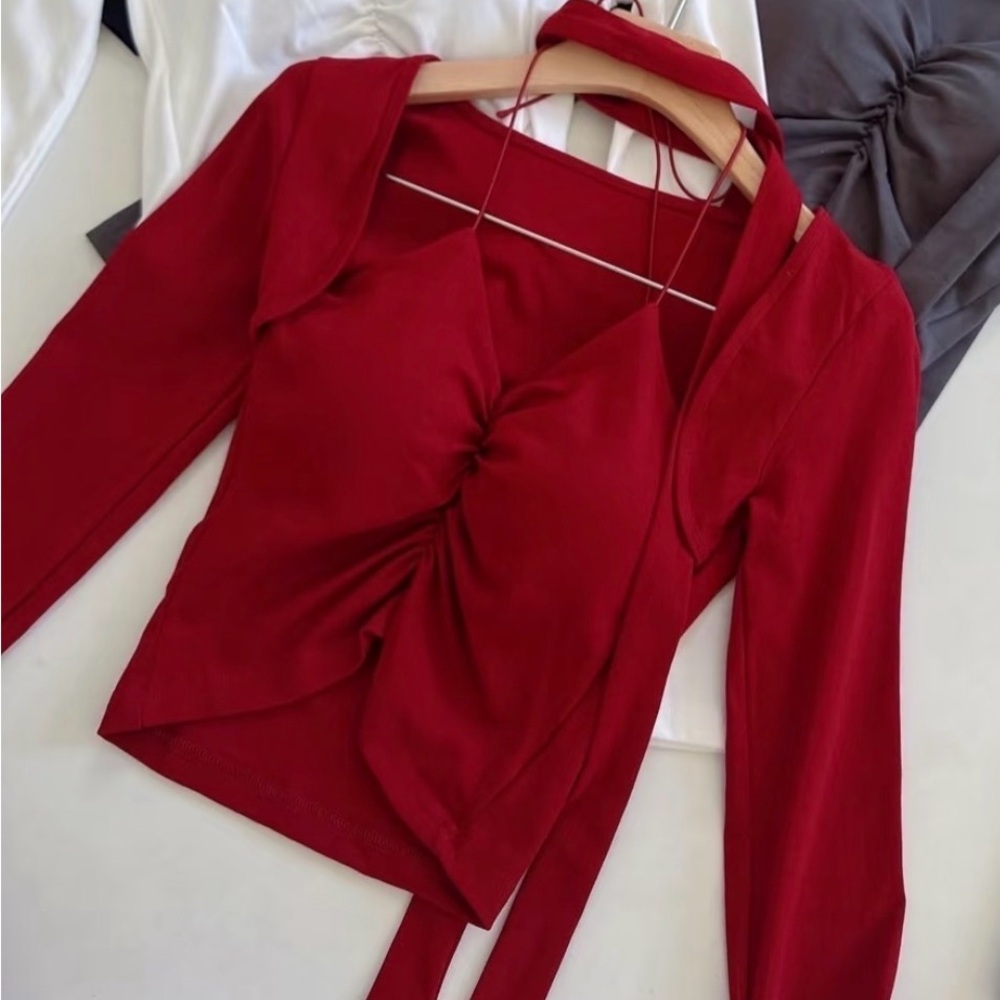 Elegant Red Women's Top